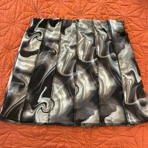 Mini Skirt Satin Skirt Glassons Glassons Skirts Black White And Grey